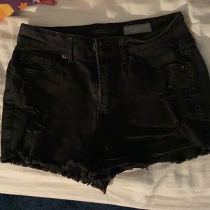 Black high waisted shorts
